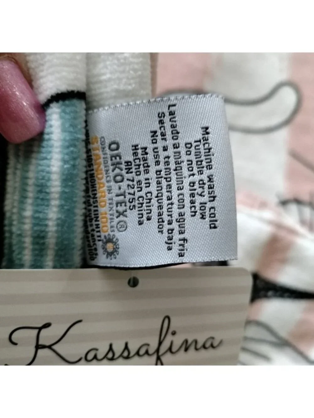 Kassafina Home Collection Laughing French Kitty Bath + Hand Towels, Washclot…